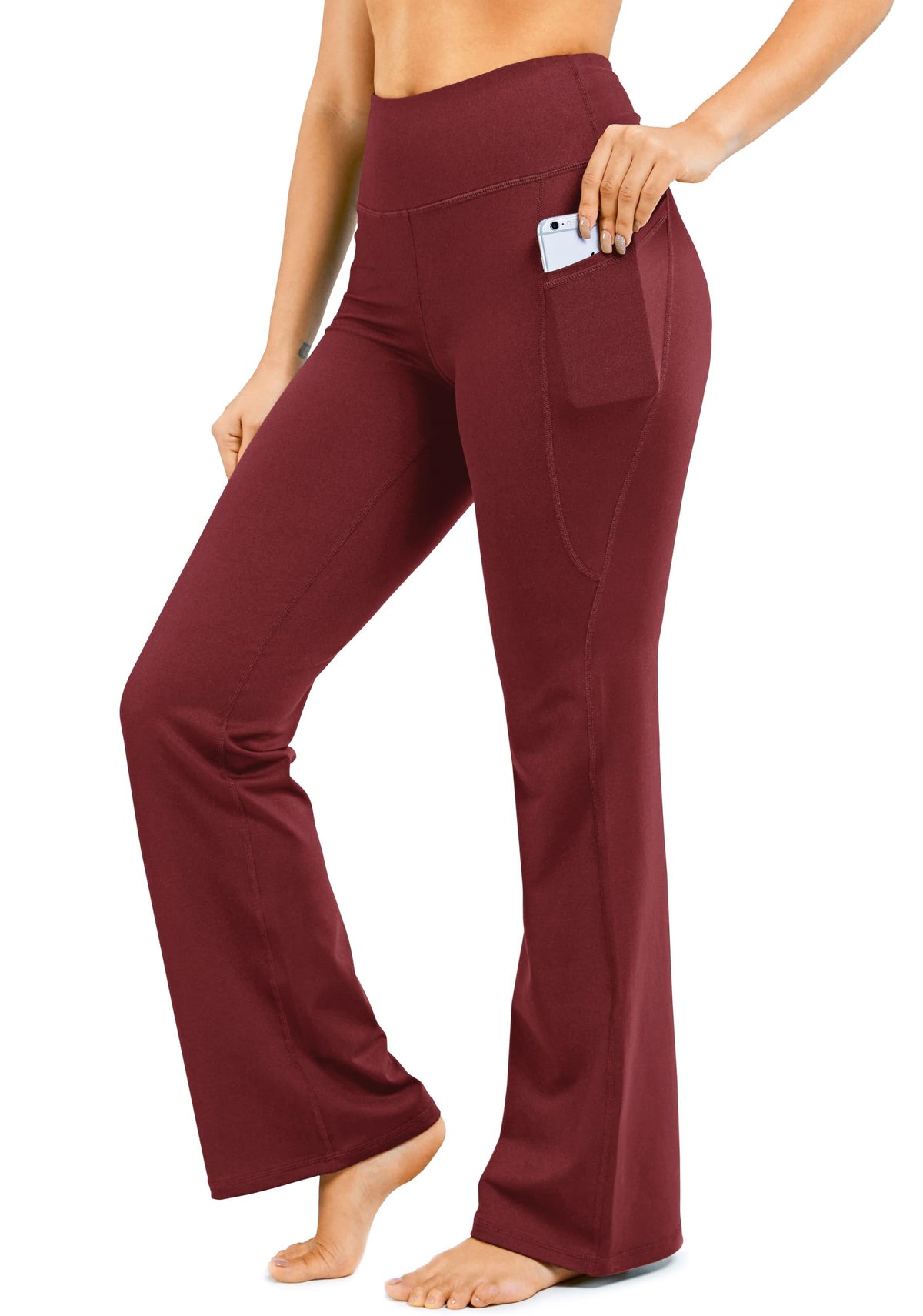 Women's Bootcut Yoga Pants with Side Pockets