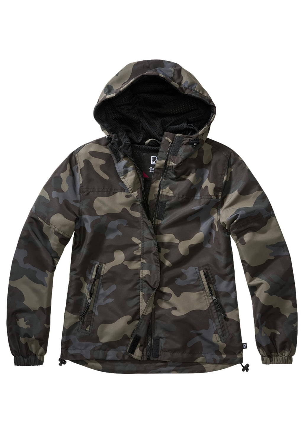 Women's Mesh-Lined Windbreaker, Dark Camo, XS