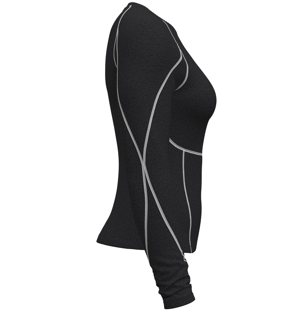 Women's Long-Sleeve Stretch Compression Top, Large