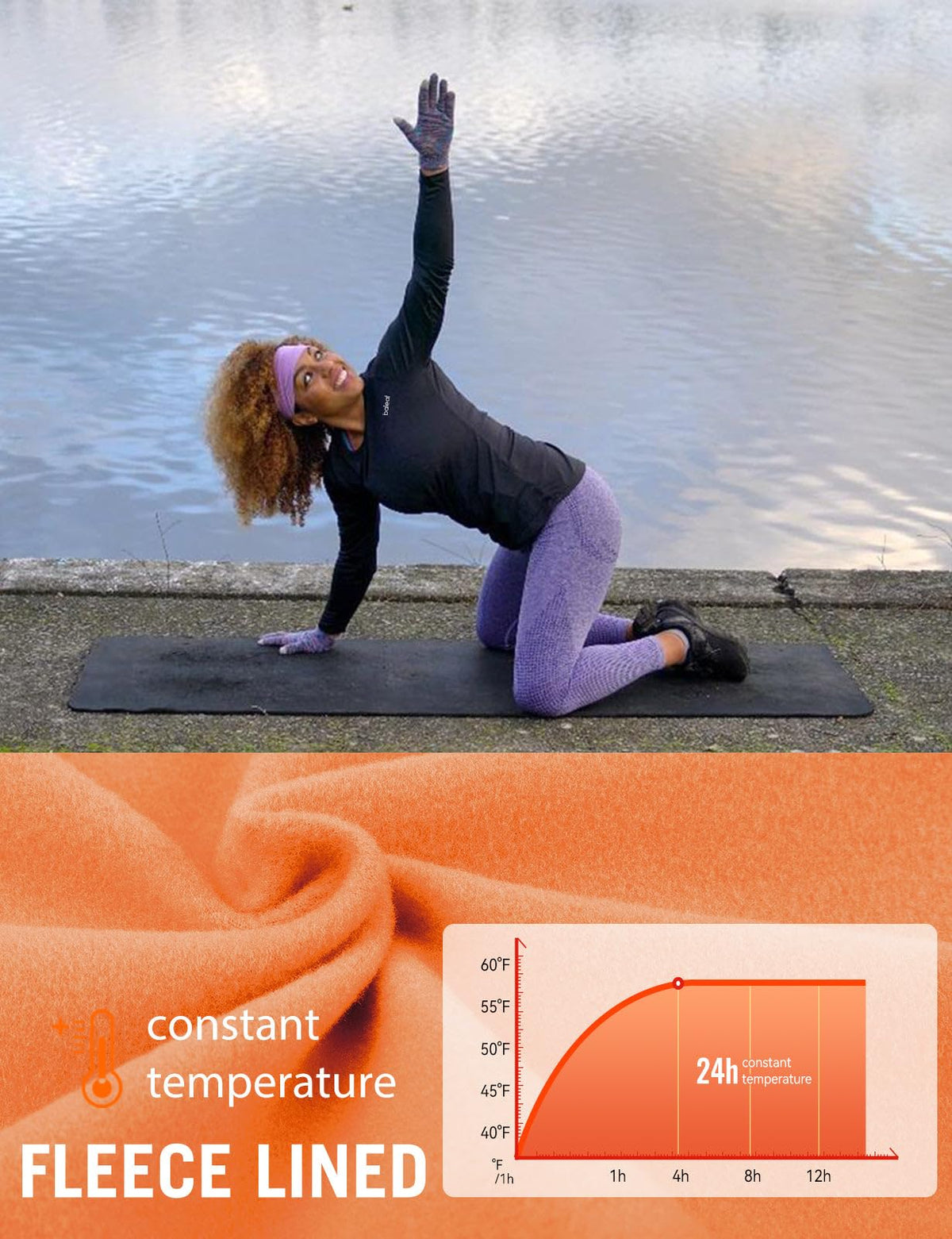 Women's Fleece-Lined Training Top with Thumbholes