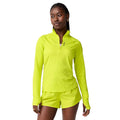 Women's Stretch Half-Zip Running Top with Watch Window