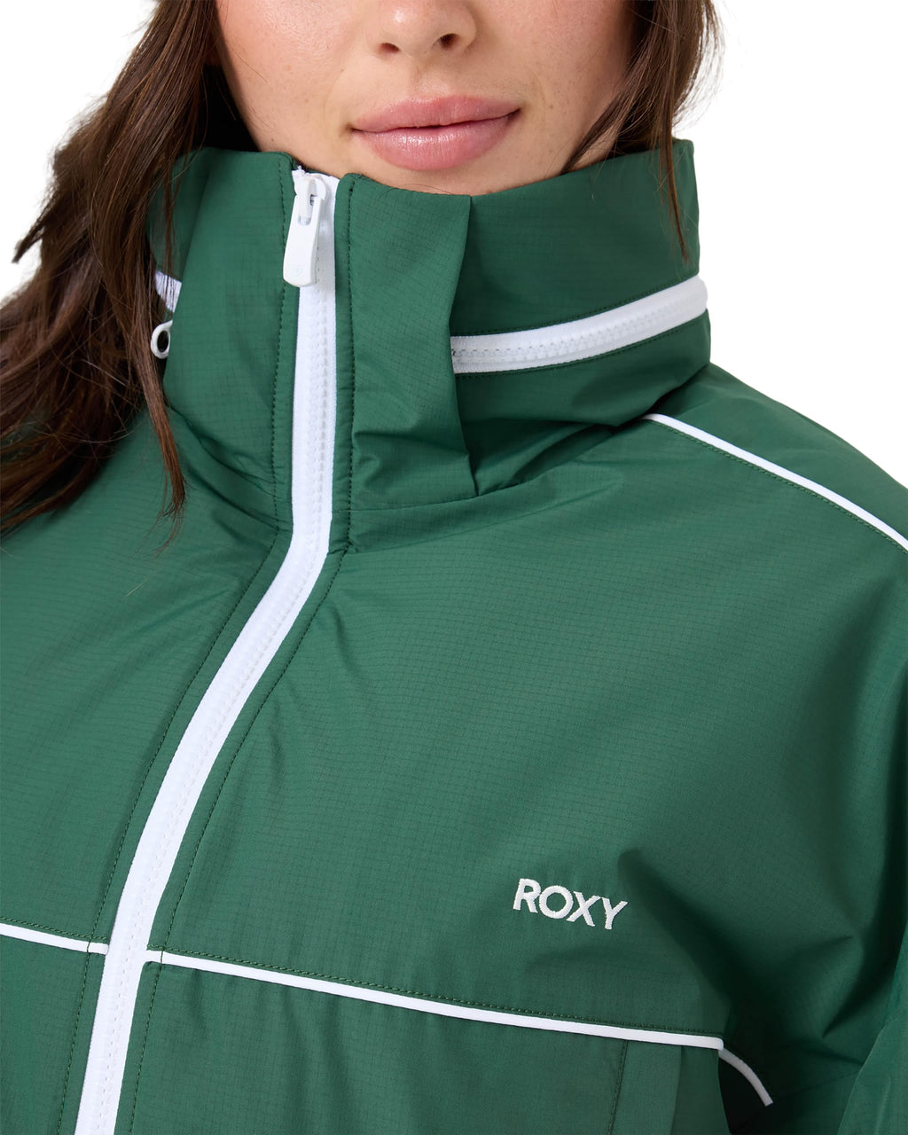 Women's Lightweight Insulated Track Jacket with Hidden Hood