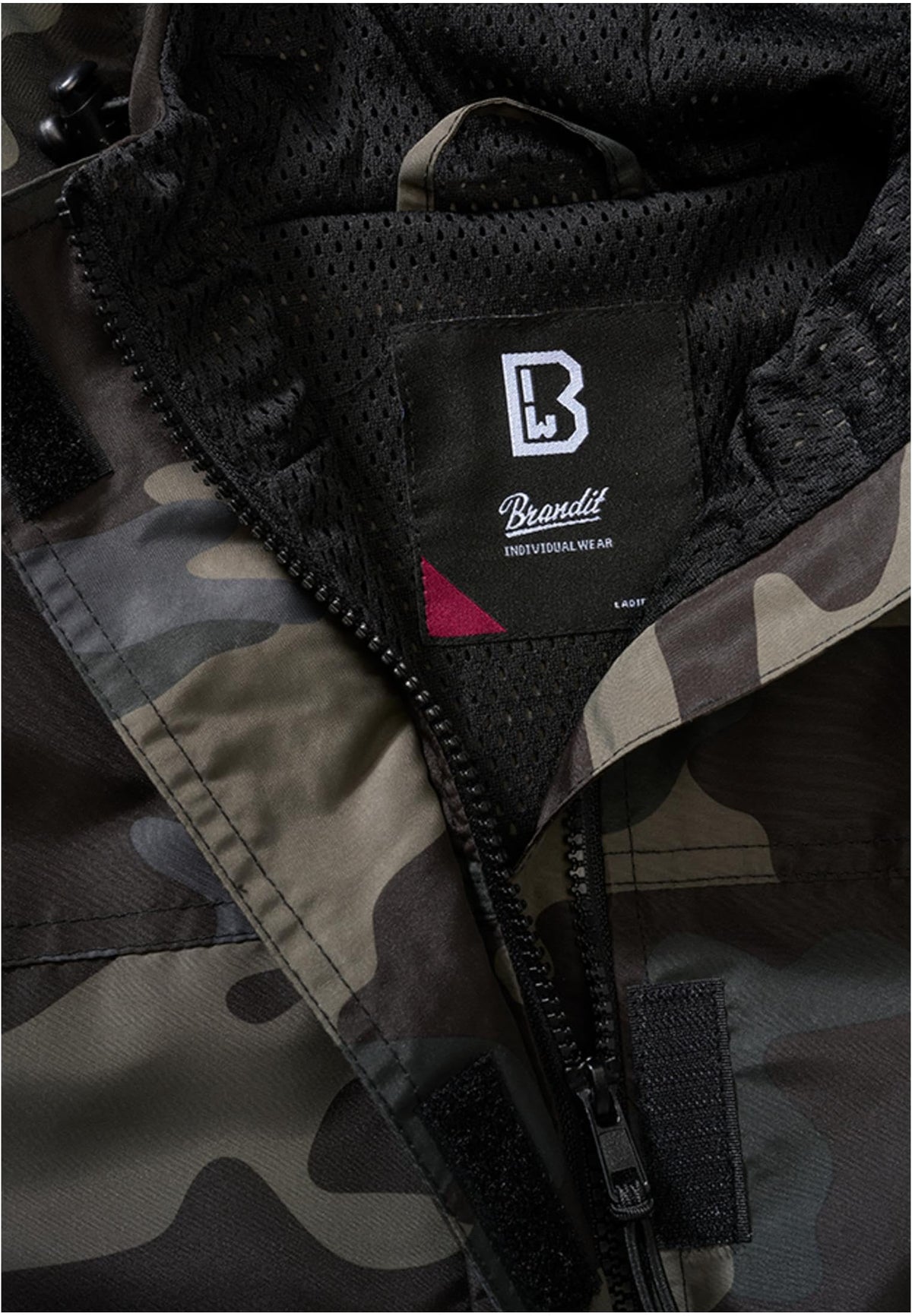Women's Mesh-Lined Windbreaker, Dark Camo, XS