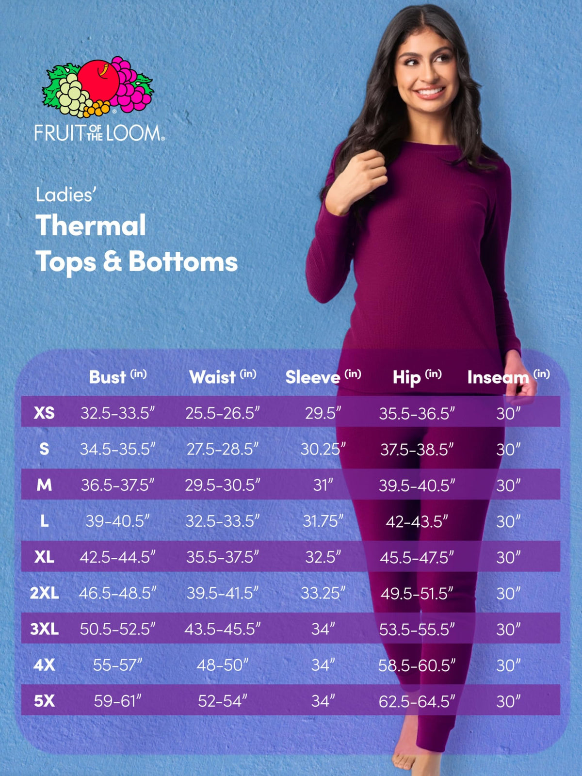 Women's Stretch Fleece-Lined Thermal Underwear Set