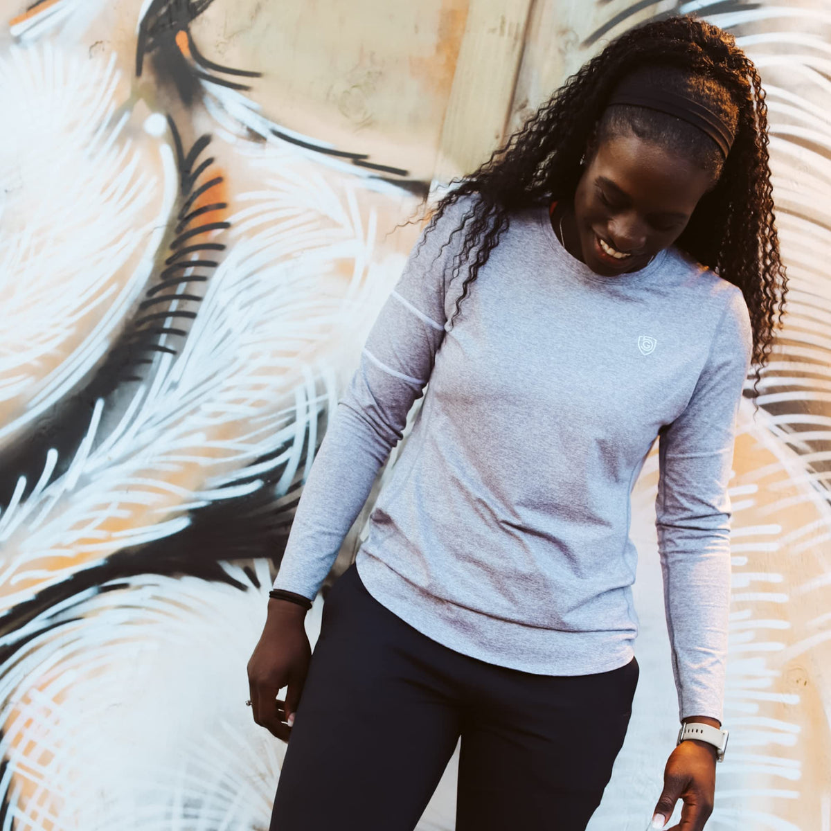 Women's Long-Sleeve Training Top with Thumbholes