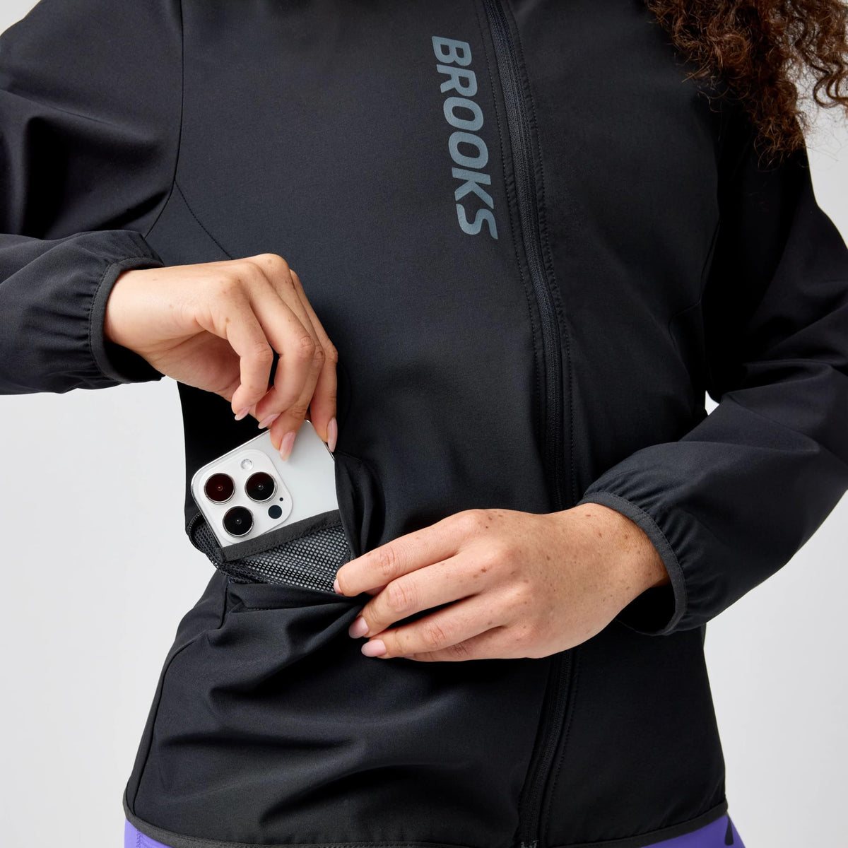 Women's Stretch Running Jacket with Ventilation and Pockets